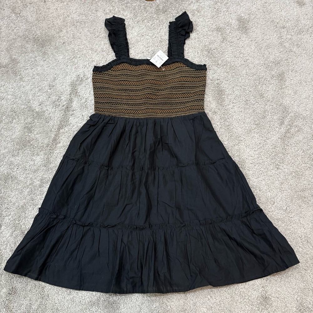 NWT J. Crew Factory Smocked Tiered Mini Dress Size PM Petite - Picture 4 of 12